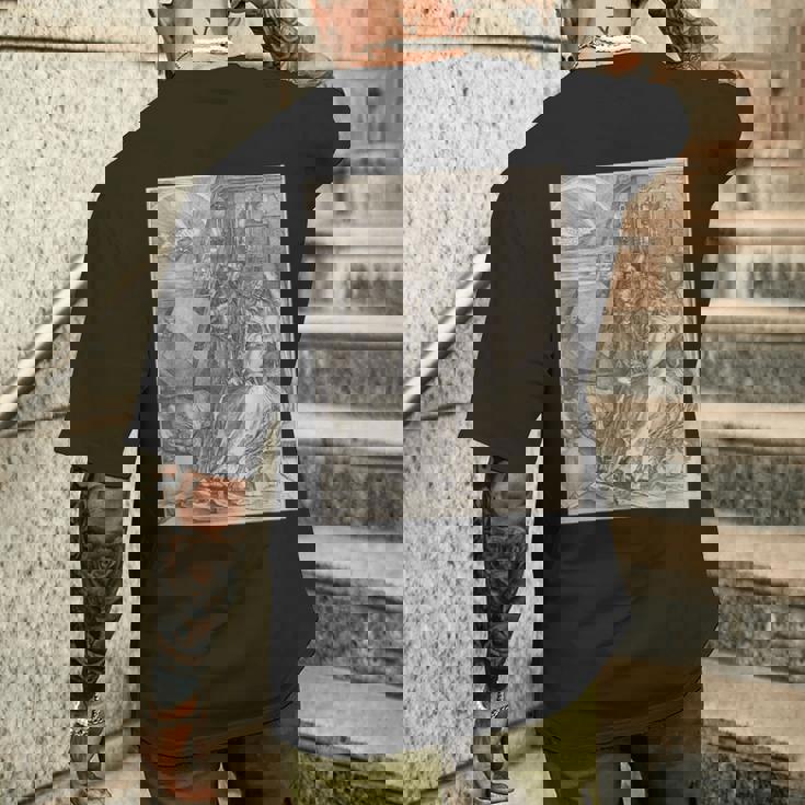 アルブレヒト・デューラーのメランコリア メンズTシャツ バックプリント 彼への贈り物