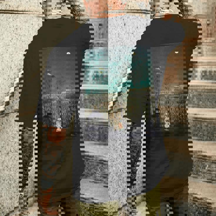 アンリ・ルソー作 カーニバル・イブニング 1886 メンズTシャツ バックプリント 彼への贈り物