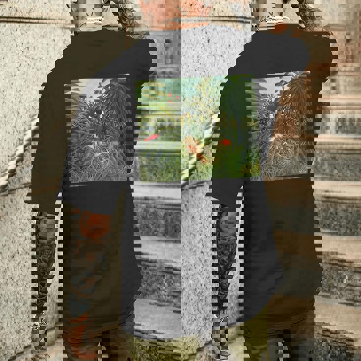 アンリ・ルソー作 ジャガー 馬を攻める1910 メンズTシャツ バックプリント 彼への贈り物