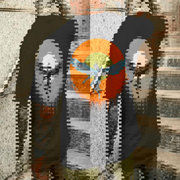 イカロスと蝋の翼 メンズTシャツ バックプリント 彼への贈り物