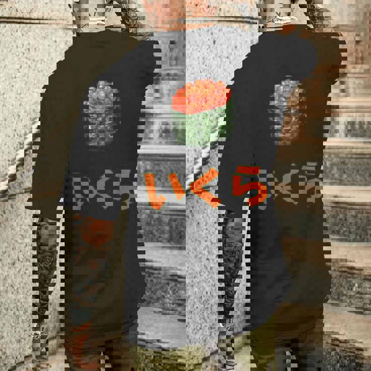 イクラいくら寿司サーモン卵サーモンキャビア メンズTシャツ バックプリント 彼への贈り物