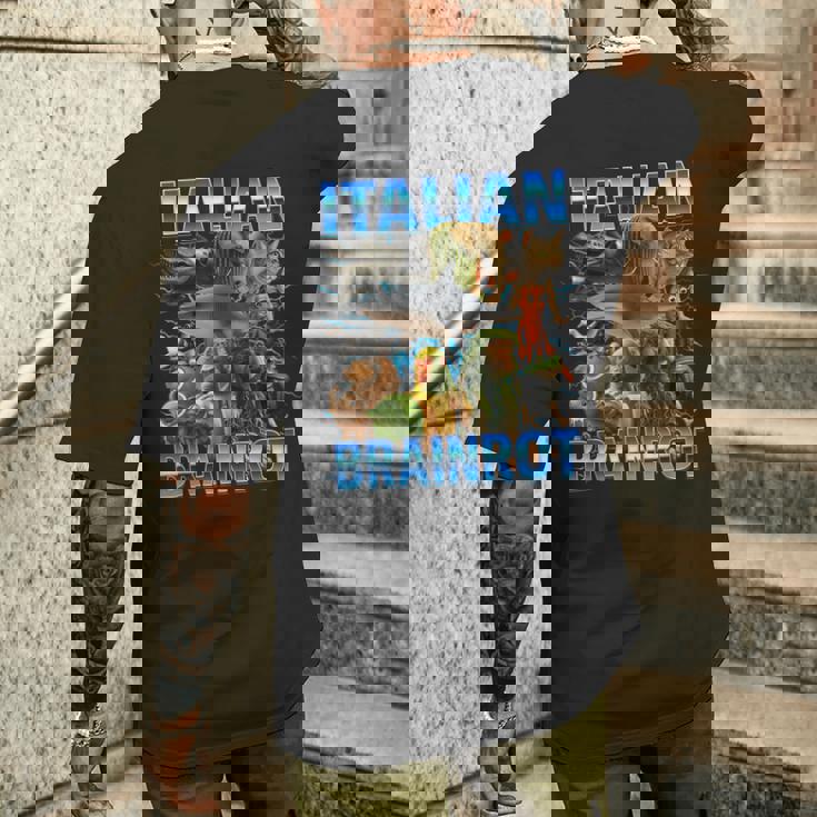 イタリアン ブレイン ミーム トラレロ トラララ ボンバルディーノ クロコディロ メンズTシャツ バックプリント 彼への贈り物