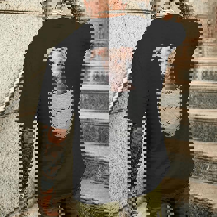 イタリアングレイハウンド ウィペットチェストバッグ 犬の飼い主用 メンズTシャツ バックプリント 彼への贈り物