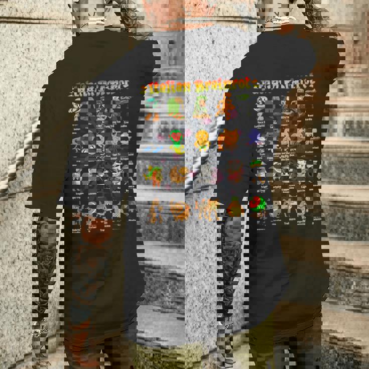 イタリアーノブレインロットディバーテンテイタリアーノブレインロットミーム メンズTシャツ バックプリント 彼への贈り物