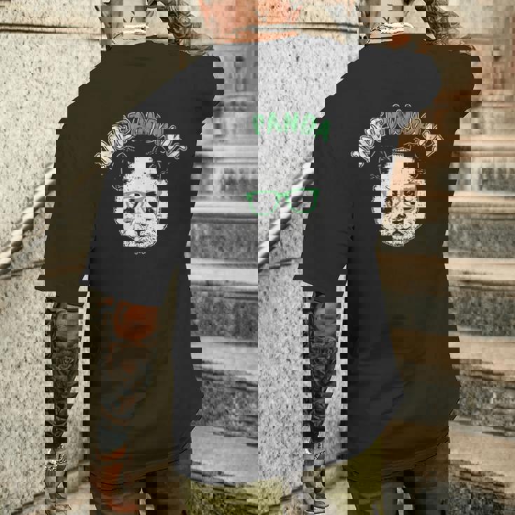 インディペンデントパンダ Nerd Bear With Brile メンズTシャツ バックプリント 彼への贈り物