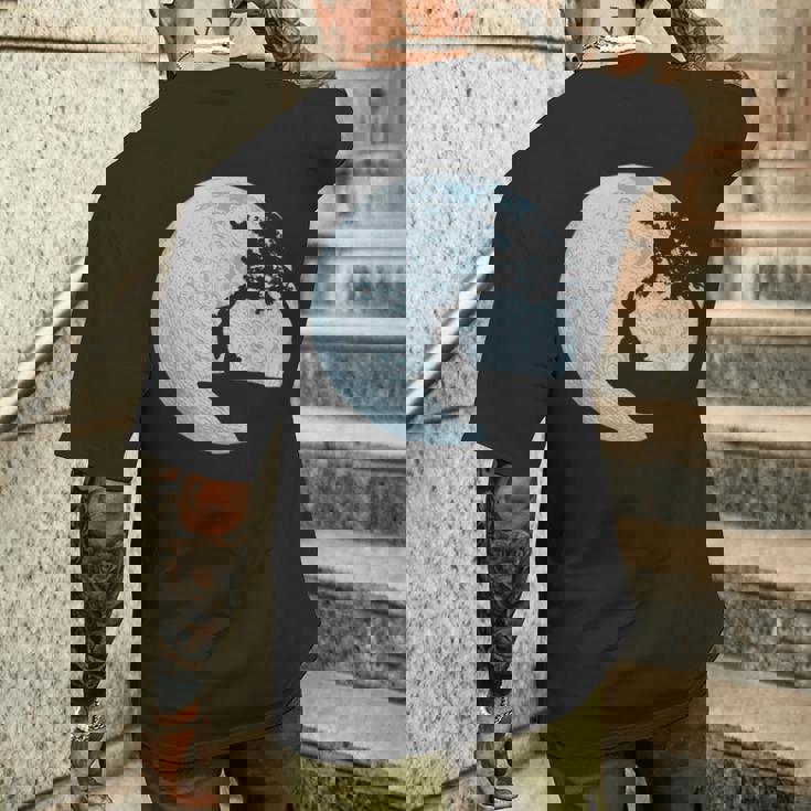 ウサギのギフトアイデア ウサギ 月 イースターバニー メンズTシャツ バックプリント 彼への贈り物