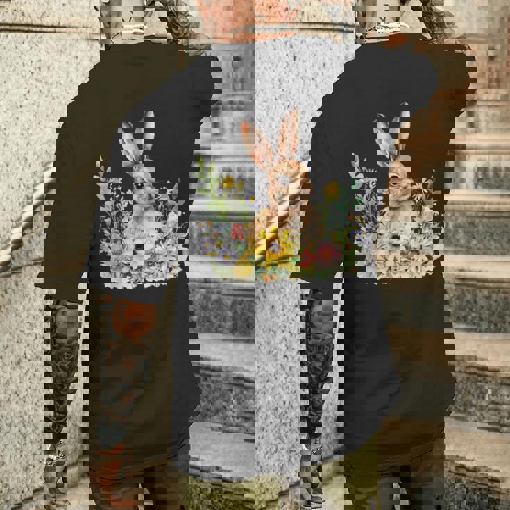 ウサギの恋人 グラフィックデザイン ウサギ オーナー。 メンズTシャツ バックプリント 彼への贈り物