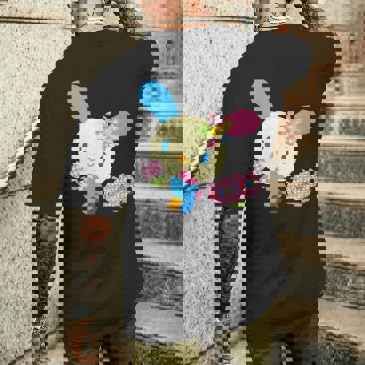 ウサハナ チューリップ メンズTシャツ バックプリント 彼への贈り物