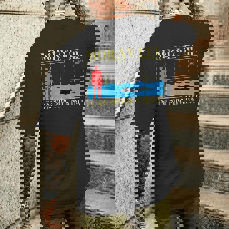 ウツボは私の精神動物 海洋生物学者 メンズTシャツ バックプリント 彼への贈り物