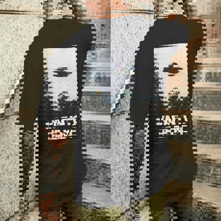 エイリアン Ufo ハンターシャツ I Want To Believe メンズTシャツ バックプリント 彼への贈り物