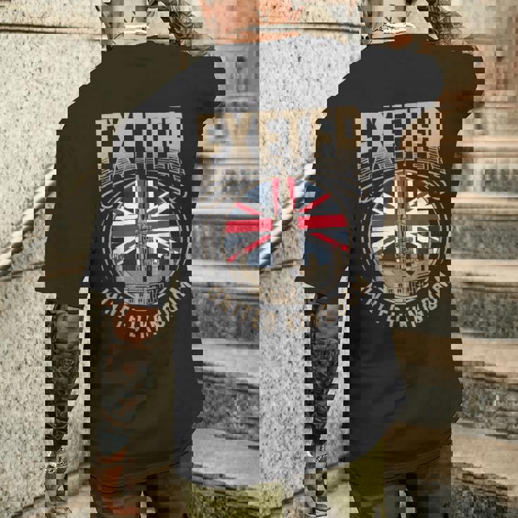 エクセター イギリス トラベル シティ バイブス メンズTシャツ バックプリント 彼への贈り物