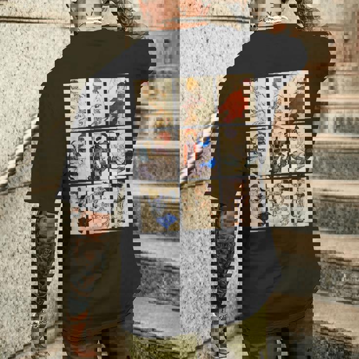 エゴン・シーレアール・ヌーボーによる有名な表現主義の肖像画 メンズTシャツ バックプリント 彼への贈り物