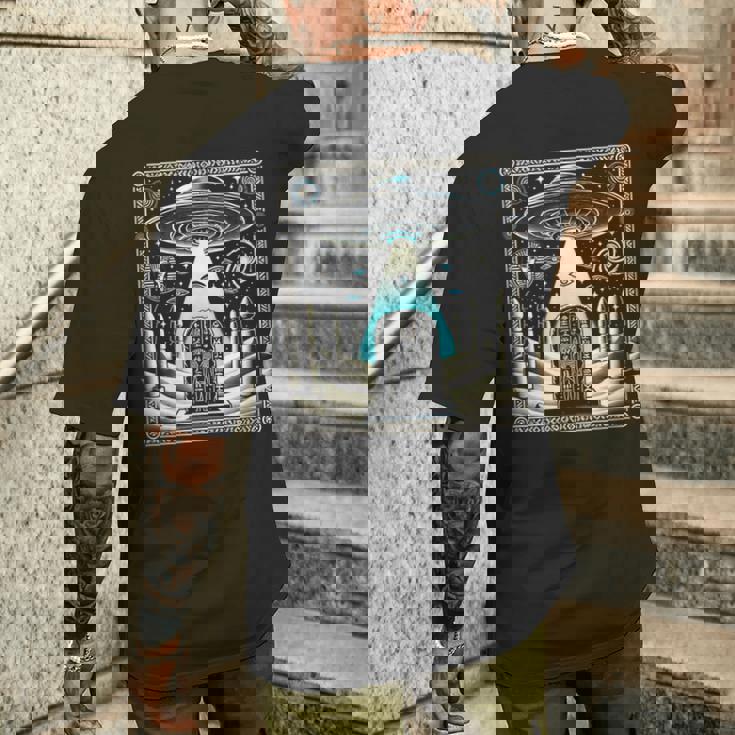 エジプトufoと柱のスターゲート Egypt Ufo Openingtargate メンズTシャツ バックプリント 彼への贈り物