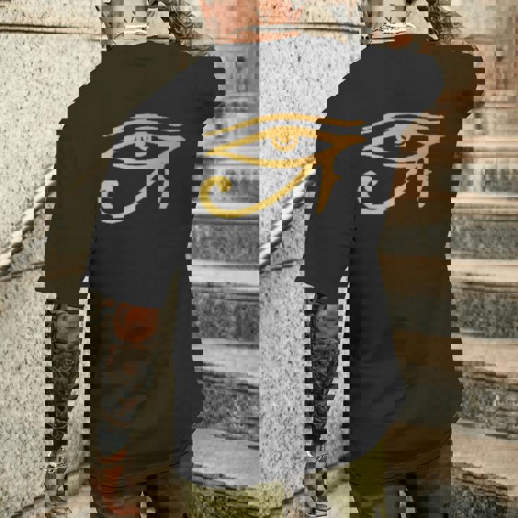 エジプトのラーの目 ホルスの目 メンズTシャツ バックプリント 彼への贈り物