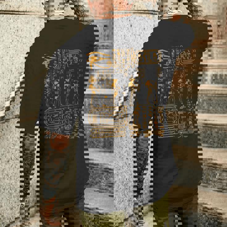 エジプト象形文字 エジプト アートデザイン メンズTシャツ バックプリント 彼への贈り物