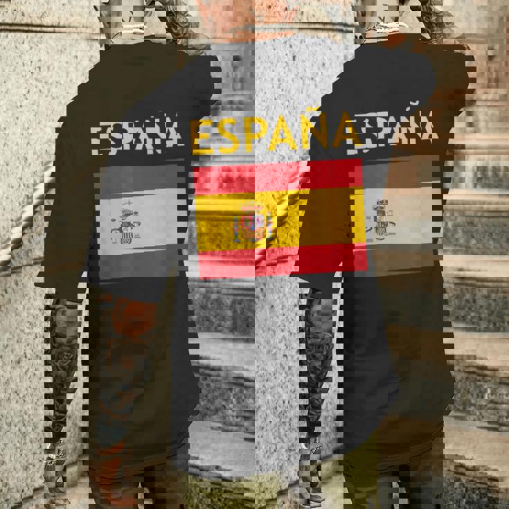 エスパーニャ ヴィンテージ スペイン国旗 スペインお土産 エスパーニャプライド メンズTシャツ バックプリント 彼への贈り物