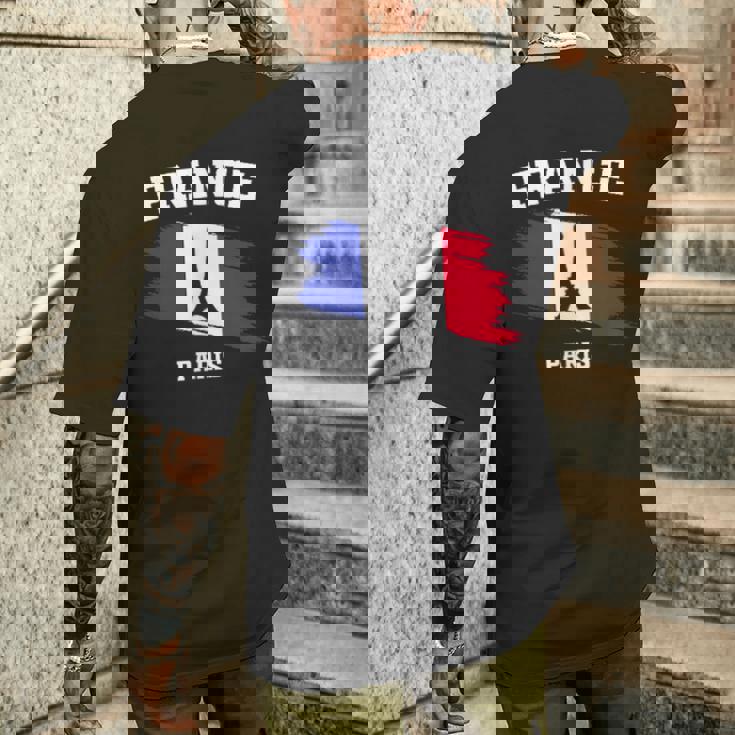 エッフェル塔 パリ フランス フランス 国旗 バケーション パリ メンズTシャツ バックプリント 彼への贈り物