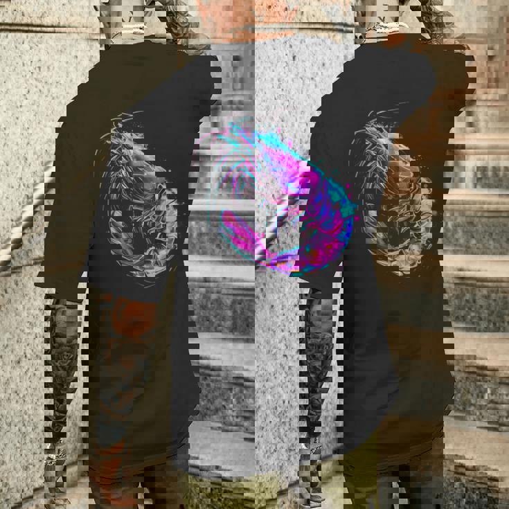 エビ 海 海 海 エビ 海 動物 海洋 哺乳類 モチーフ メンズTシャツ バックプリント 彼への贈り物