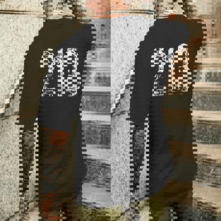 エリアコード 213 ロサンゼルス カリフォルニア La エリアコード Ca 213 メンズTシャツ バックプリント 彼への贈り物