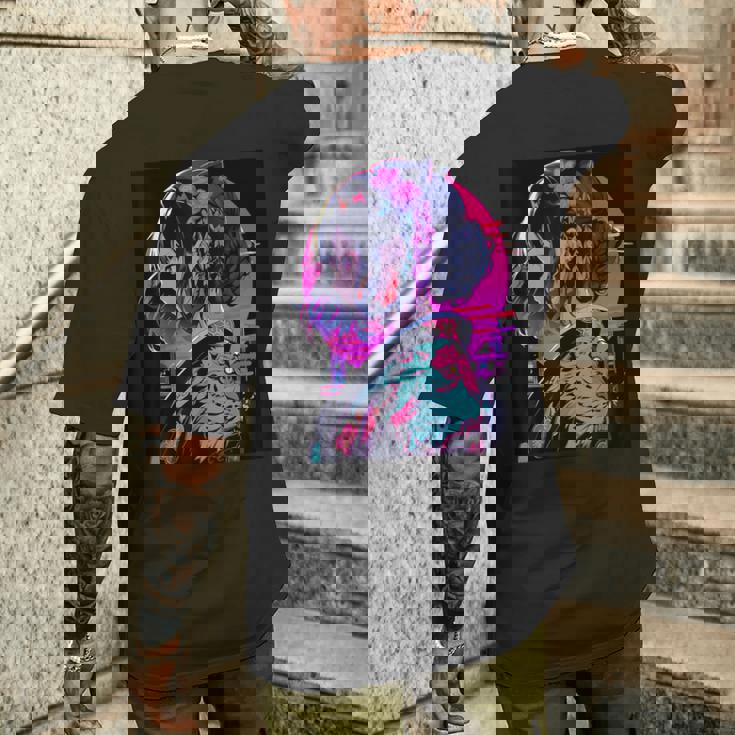 エレガントな芸者 日本の美デザインへのオマージュ メンズTシャツ バックプリント 彼への贈り物