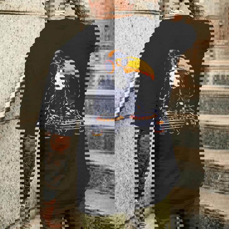 オオハシ Dj ターンテーブル Dj オオハシ テクノ ビートメーカー ハウスミュージック メンズTシャツ バックプリント 彼への贈り物