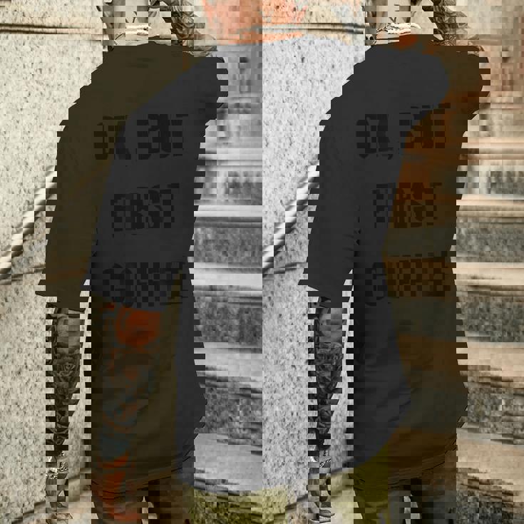 オーケーでもまずはコーヒー メンズTシャツ バックプリント 彼への贈り物