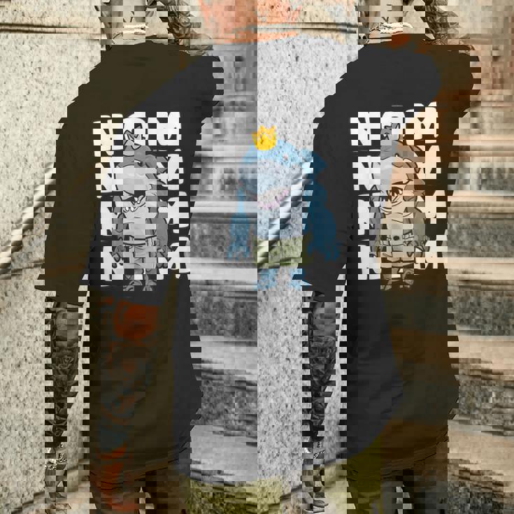 オーシャンキング シャーク ハングリーシャーク キング Eat Now Nom メンズTシャツ バックプリント 彼への贈り物