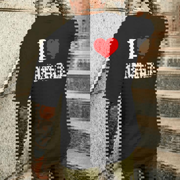 オーストラリア アイ・ハート・オーストラリア アイ・ラブ・オーストラリア メンズTシャツ バックプリント 彼への贈り物