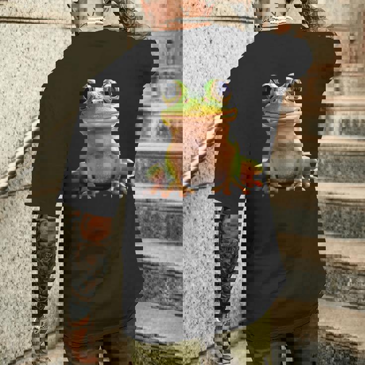 カエル アマガエル 赤ちゃんカエル かわいいカエル メンズTシャツ バックプリント 彼への贈り物