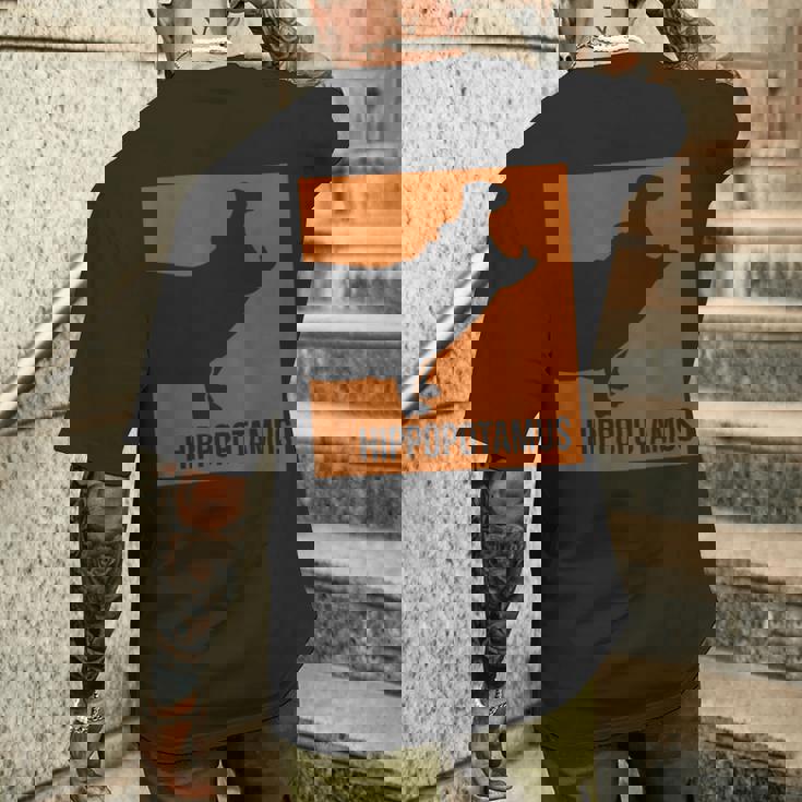 カバ 動物 カバ メンズTシャツ バックプリント 彼への贈り物