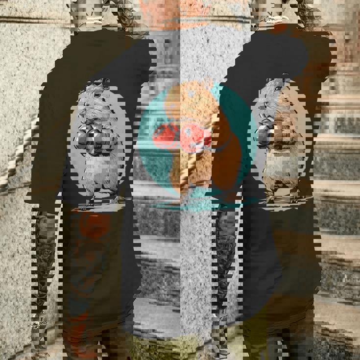 カピバラボクシングチャンピオン 千と千尋の神隠し メンズTシャツ バックプリント 彼への贈り物