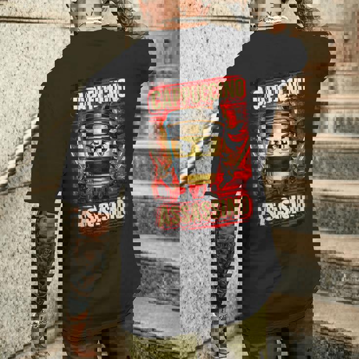 カプチーノ アサシーノ イタリアン ブレイン ミーム 日本語 忍者 メンズTシャツ バックプリント 彼への贈り物