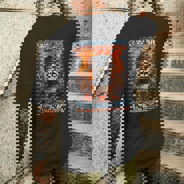 カプチーノ アサシーノ イタリアン ブレイン ロート メンズTシャツ バックプリント 彼への贈り物