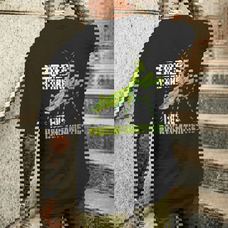 カマキリ 囲い 卵 虫 恋人 カマキリ 飼い主 メンズTシャツ バックプリント 彼への贈り物