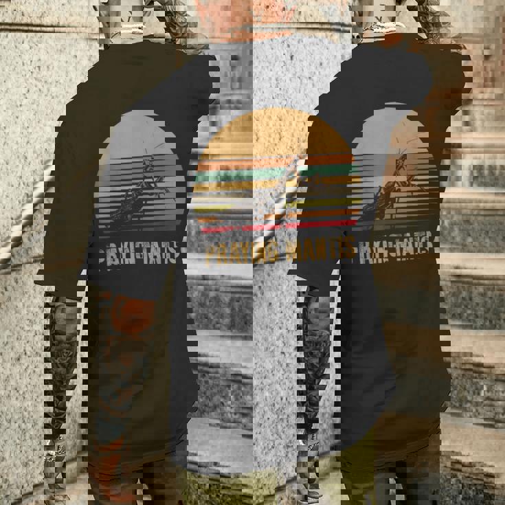 カマキリ 虫好き カマキリ 捕食昆虫 虫 メンズTシャツ バックプリント 彼への贈り物