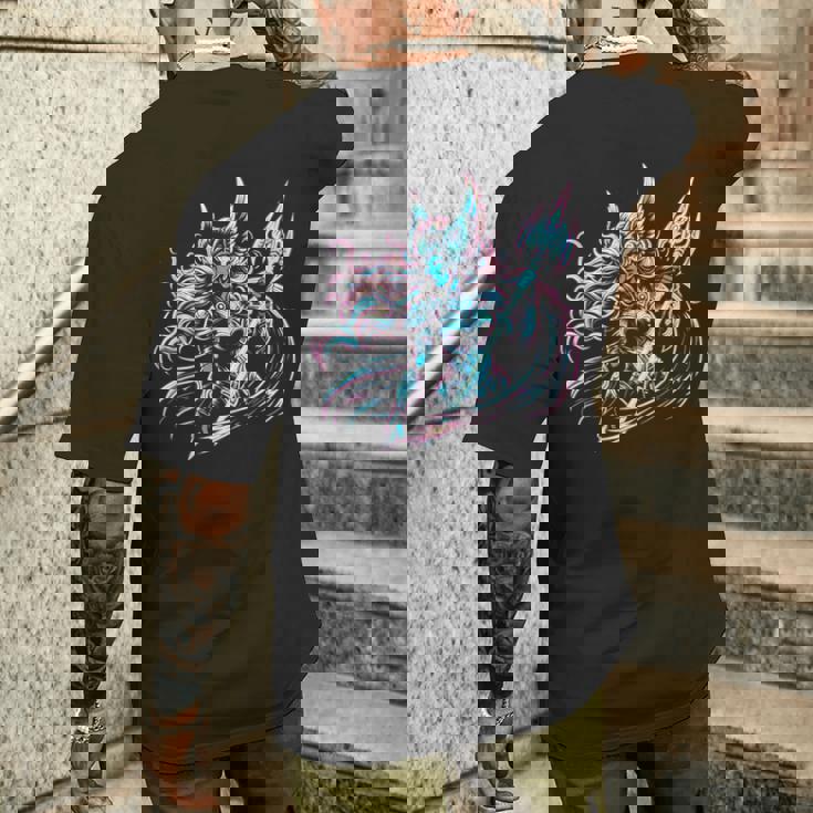 カラフル バイキング ブライトヴァルキリー 北欧神話 メンズTシャツ バックプリント 彼への贈り物