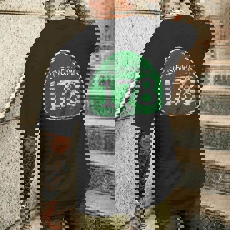 カリフォルニア州立大学ルート178 メンズTシャツ バックプリント 彼への贈り物