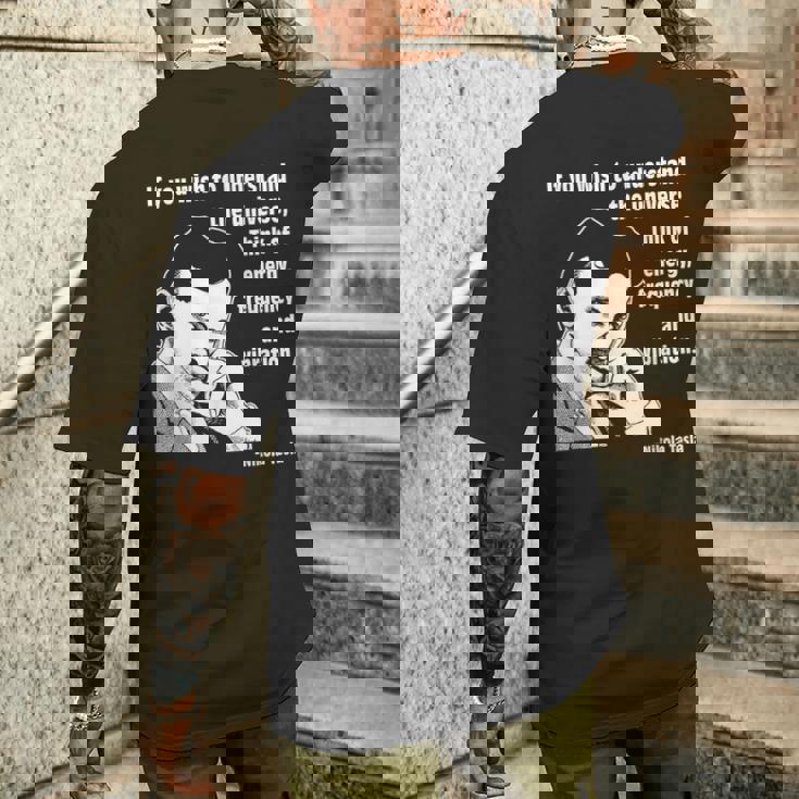 カルバン・ミラtシャツ ニコラ・テスラ メンズTシャツ バックプリント 彼への贈り物