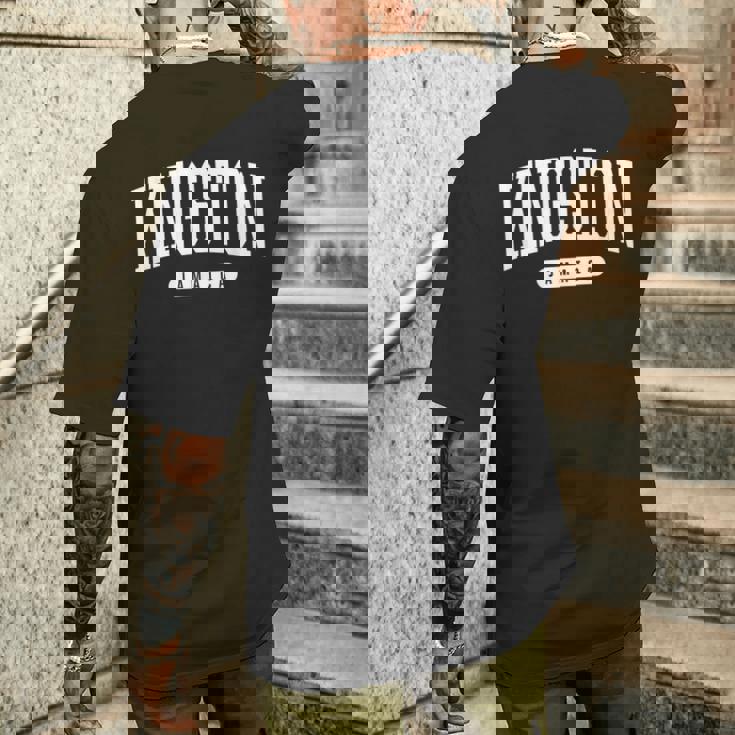 カレッジスタイル キングストン ジャマイカ お土産 ギフト メンズTシャツ バックプリント 彼への贈り物