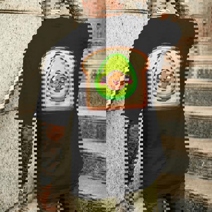 カワイイ アボカドトースト メンズTシャツ バックプリント 彼への贈り物