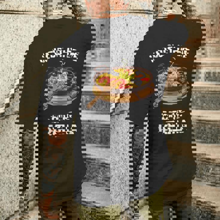 カワイイ キュート パエリア I'm Just Here For The Paella メンズTシャツ バックプリント 彼への贈り物