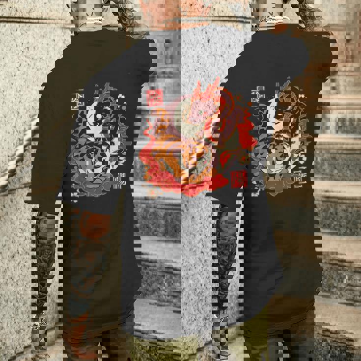 カワイイタイガーアンドドラゴンジャパン メンズTシャツ バックプリント 彼への贈り物