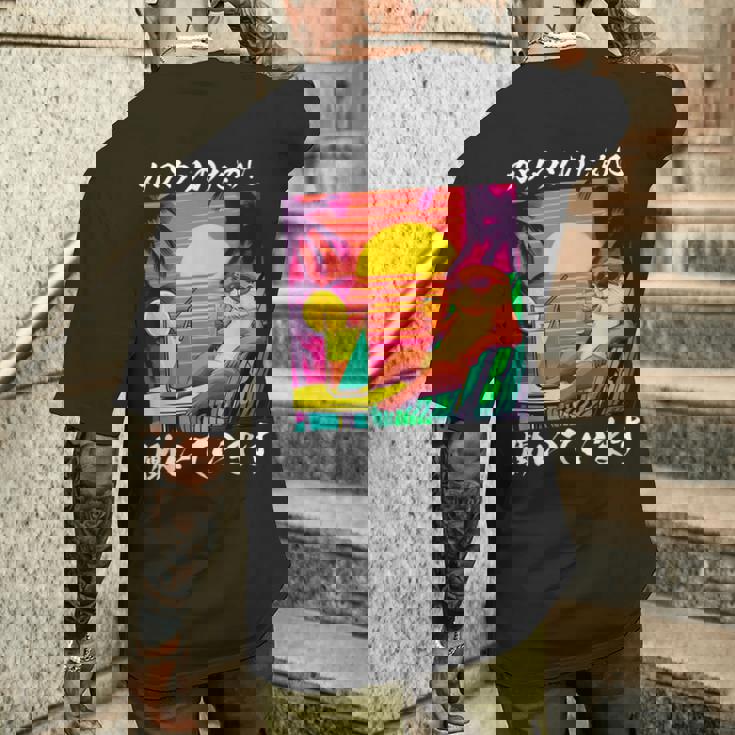 カワウソ 面白いtシャツ 面白い メンズ キッズ グッズ おもしろ 服 ネタ 動物 イラスト かわいい メンズTシャツ バックプリント 彼への贈り物