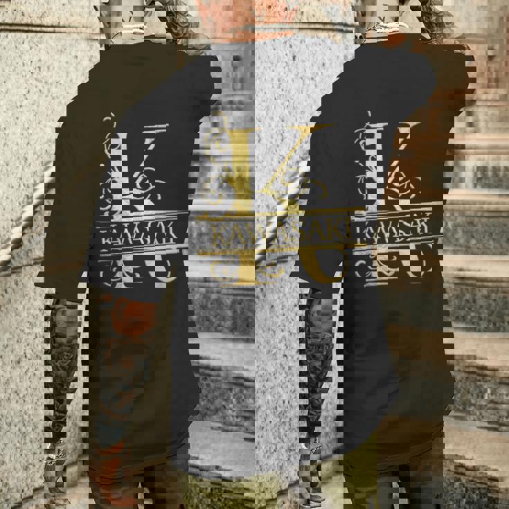 カワサキ 名前 メンズTシャツ バックプリント 彼への贈り物