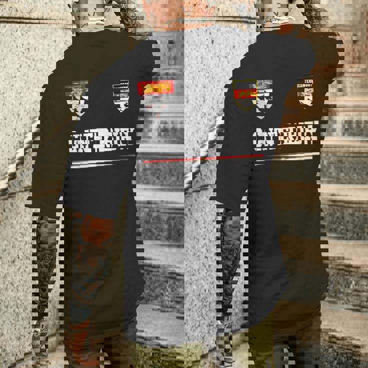 カンタベリースポーツサッカージャージ フラッグ フットボール メンズTシャツ バックプリント 彼への贈り物