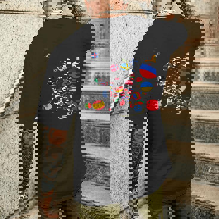 カントリーボール ヨーロッパ 面白い メンズTシャツ バックプリント 彼への贈り物