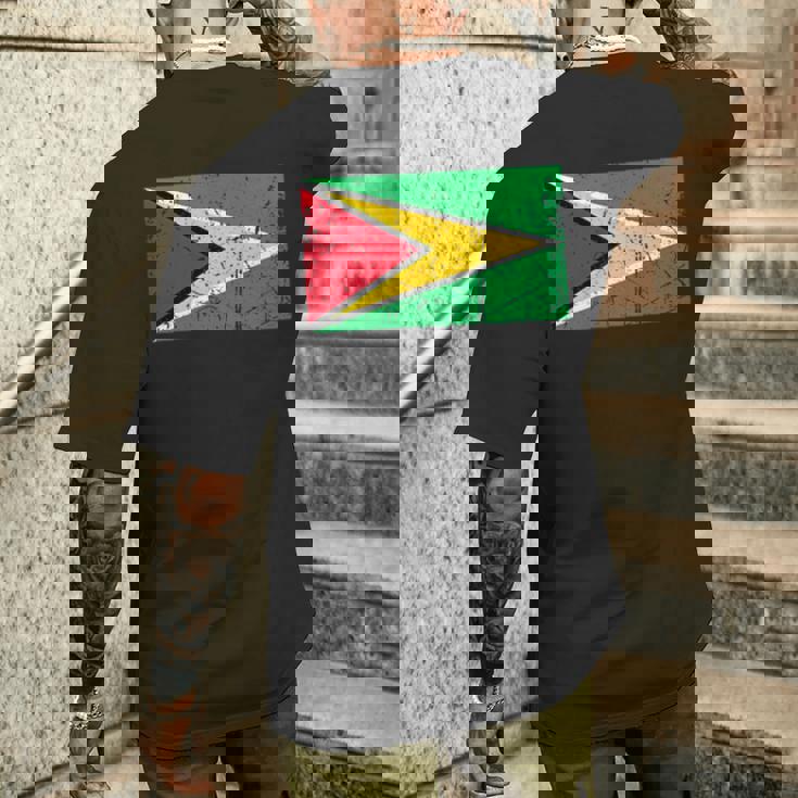 ガイアナ国旗グラフィック メンズ レディース キッズ メンズTシャツ バックプリント 彼への贈り物