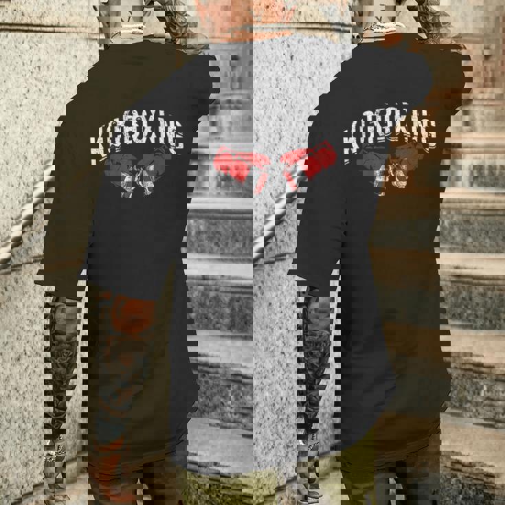 キックボクサー 格闘技 キックボクシング キックボクシング メンズTシャツ バックプリント 彼への贈り物