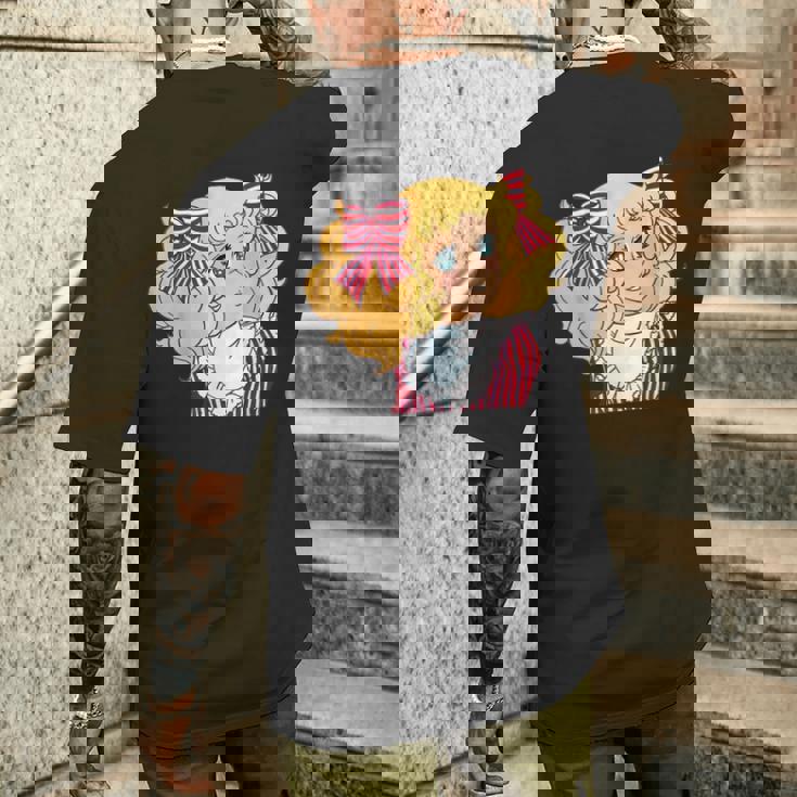 キャンディ キャンディ 日本 レトロ ヴィンテージ 80年代 アニメ 漫画 メンズTシャツ バックプリント 彼への贈り物