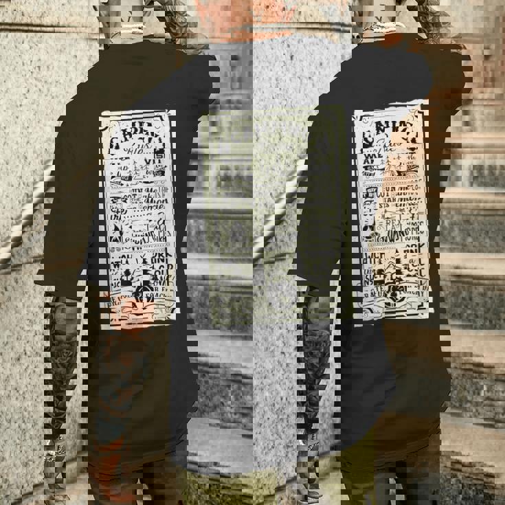 キャンピング ルール 遊び心たっぷりのヴィンテージ調デザイン おもしろ キャンプ メンズTシャツ バックプリント 彼への贈り物